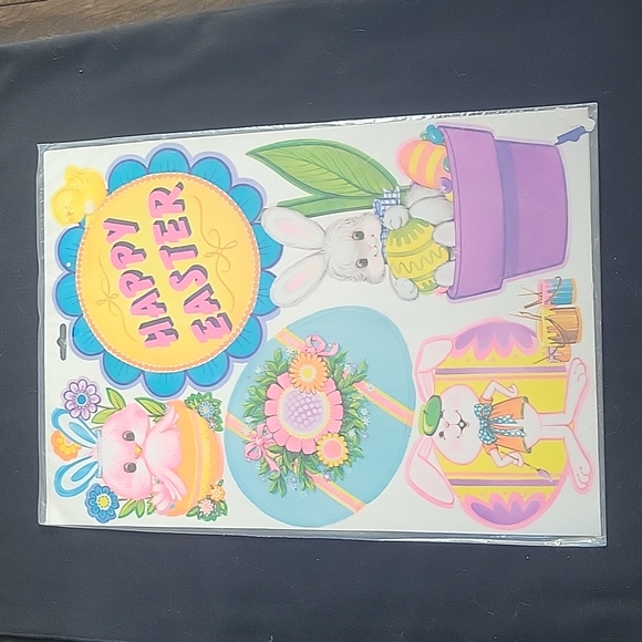 🐇💲1️⃣ 🐇 NEW🥚 Easter Cutouts 7 Pc Assorted Sz Dual Print Hanging Decorations - Picture 7 of 12